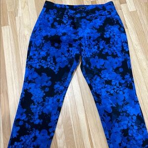 Floral Blue and Black Pants